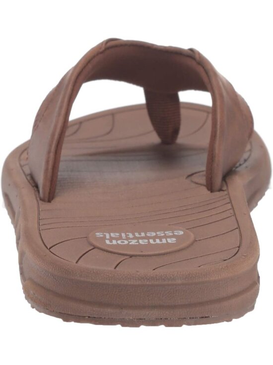 Men\'s Brown Slip-on Flip Flop Comfort Sandals with Enhanced Grip Cushioning main image 4